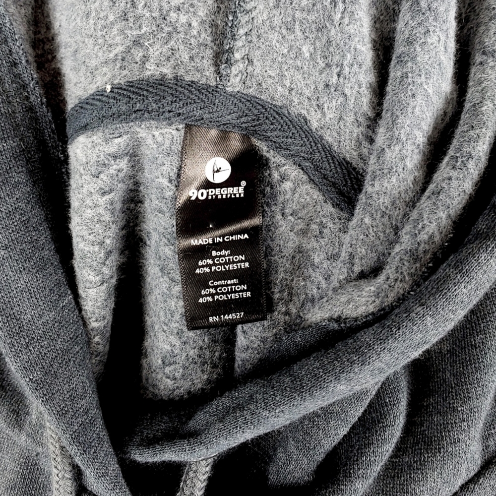 NWT 90 Degree by Reflex Women's Char Crop Hooded Sweatshirt - Picture 10 of 10